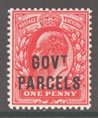 1902 Govt Parcels 1d Scarlet SG 074. A Superb Fresh U/M example