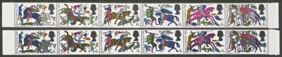 1966 Hastings 4d strip  of 6 with missing Grey on all six stamps  SG 705j - 10j