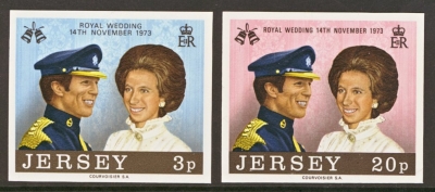 1973 Jersey Royal Wedding Imperf Proofs. U/M Scarce