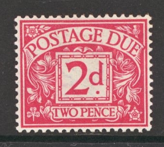 1914 Postage Due 2d Colour Trial in Carmine