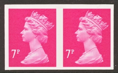 1993 7p Magenta variety Imperf SG X1673a