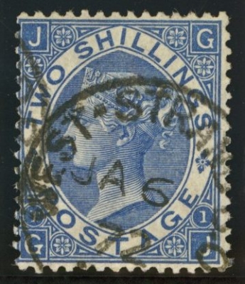 1867 2/- Deep Blue SG 119