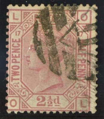 1873 2½d Rosy Mauve SG 141 Plate 17. FU
