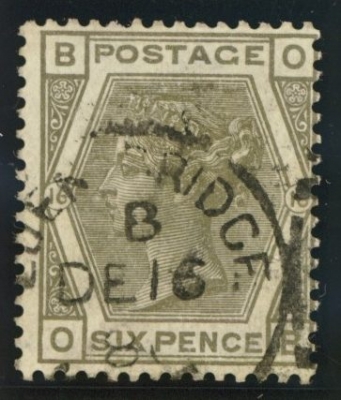 1873 6d Grey SG 147 Plate 16