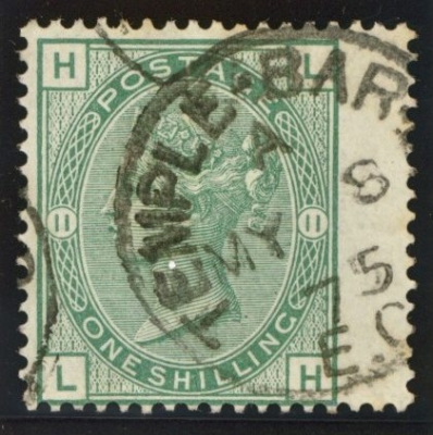 1873 1/- Green SG 150 Plate 11. VFU