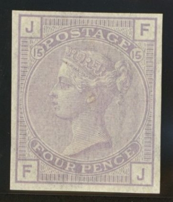 1876 4d Colour trial in Grey Lilac. A superb unmounted mint example