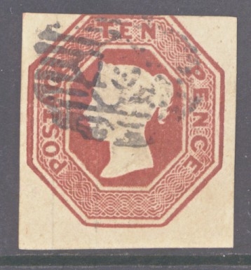 1847 10d Brown SG 57 A Fine Used example with 3 Extra Large Margins. 