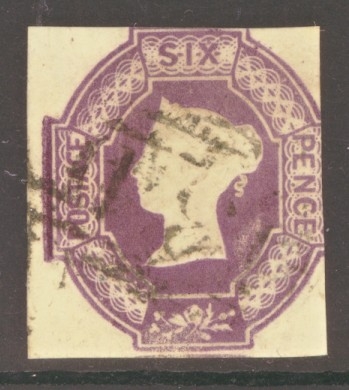 1847 6d Lilac SG 59  Cut Square