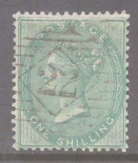 1855 1/- Deep Green SG 71  A Superb Used example with Extra Deep Colour