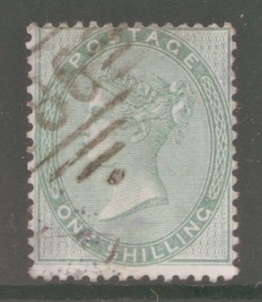 1855 1/- Green SG 72  A Very Fine Used example