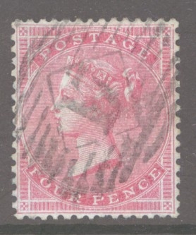 1855 4d Carmine SG 63  A Fine Used Example of this difficult stamp. Cat £575