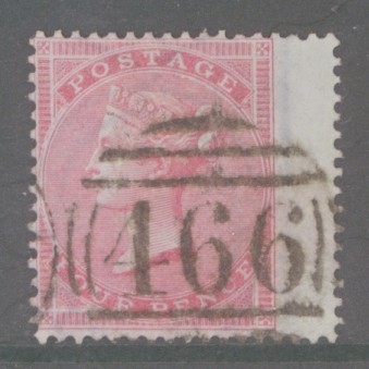1855 4d Rose Carmine SG 66  A Fine Used Example. Cat £150