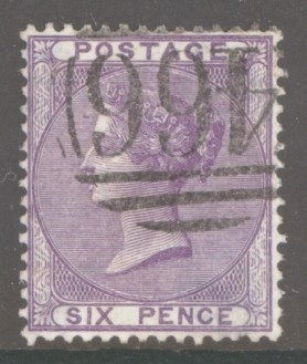 1855 6d Deep Lilac SG 69  A Superb Used Well Centred example with Extra Deep Colour. Cat £390 as such
