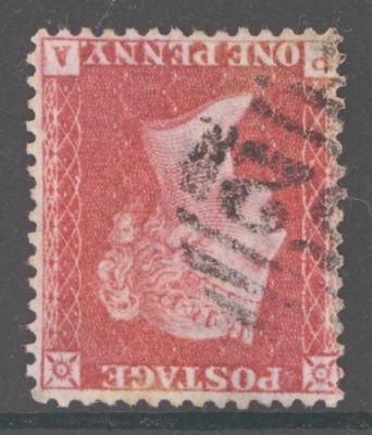 1856 1d Rose Red with Inverted Watermark SG 40wi A Fine Used example