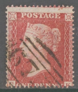 1856 1d Rose Red SG 36 Pl 56  C.K.  A Very Fine Used example. Cat £80+