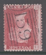 1858 1d Red SG 43 Plate 74 Inverted Watermark  A Very Fine Used example