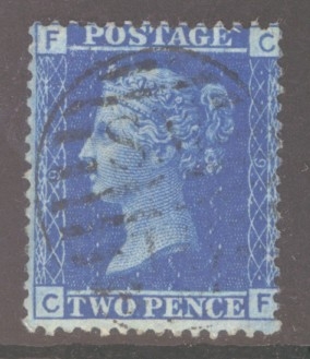 1858 2d Blue Plate 9