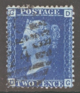 1858 2d Blue Plate 13