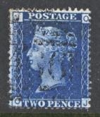 1858 2d Blue SG 46 Plate 13  cat £30