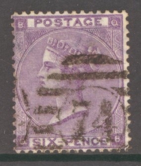1862 6d Deep Lilac SG 83 Q.B.   A Fine Used example with Extra Deep Colour