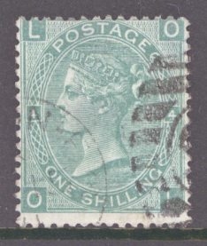 1865 1/- Green SG 101 Plate 4  Very Fine Used
