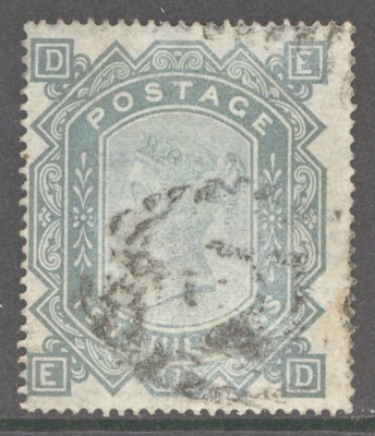  1867 10/- Greenish Grey SG 128 Fine Lightly Used 