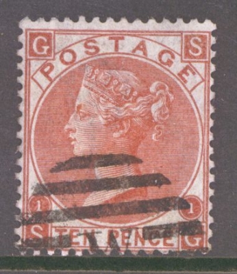 1867 10d Deep Red Brown SG 114  A Very Fine Used example