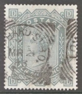 1867 10/- Greenish Grey SG 135  A Fine Used well centered example