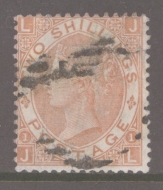 1867 2/- Brown SG 121 Lettered J.L.  A Fine Used example of this difficult stamp