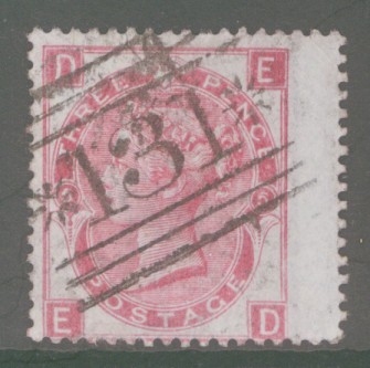 1867 3d Rose SG 103 Plate 5  Lettered E.D.  A Fine Used example. Cat £70