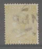 1867 9d Pale Straw SG111 L.E.  A Fine Lightly Used example. Cat £300