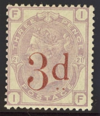 1880 3d on 3d Lilac SG 159. M/M