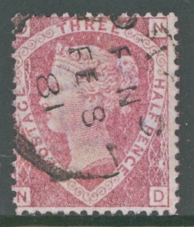 1870 1½d Rose SG 51 Plate 3 Lettered N.D. A Fine Used example cancelled by a CDS. Cat £75