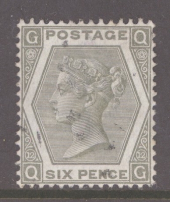 1872 6d Grey SG 125 Q.G. A Very Fine Lightly Used example. Cat £300