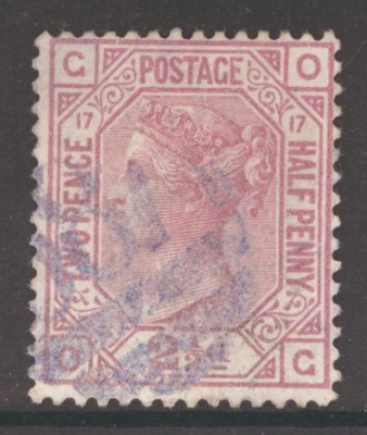 1873 2½d Rosy Mauve SG 141 Plate 17 A Fine Used example