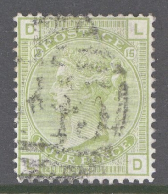 1873 4d Sage Green SG 153 Plate 15 A fine used example