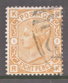 1873 8d Orange SG 156. R.K  A fine used example in a Deep shade