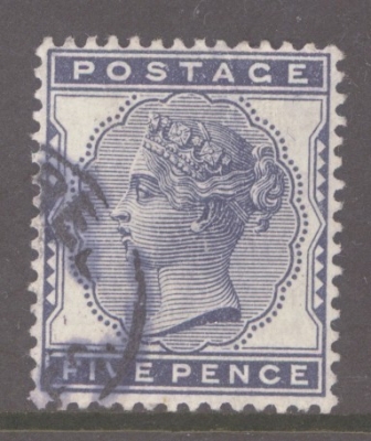 1880 5d Indigo SG 169. A Very Fine Used well centred example leaving clear profile