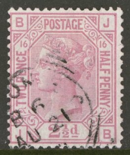 1873 2½d Rosy Mauve SG 141 Plate 16 VFU
