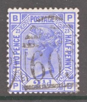 SG 157 2½d Blue Plate 23