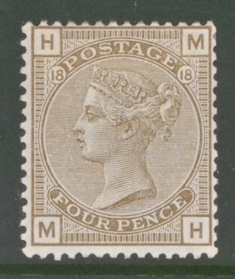 1880 4d Grey Brown SG 160 Plate 18 Lettered M.H. A Fresh Lightly M/M example