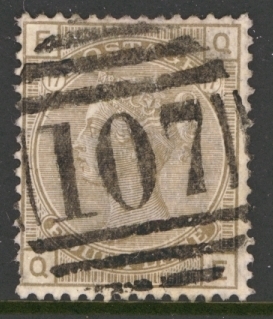 1880 4d Grey Brown SG 160 Plate 17 Fine Used cat £80