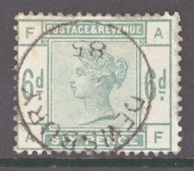 1883 6d Green SG 194  A Very Fine Used example