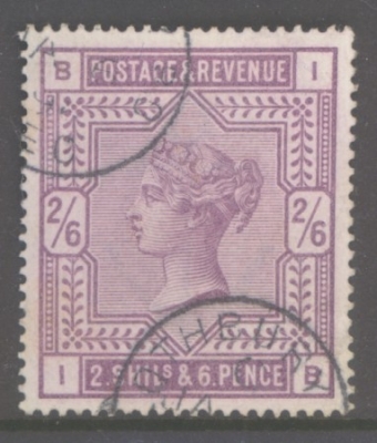 1883 2/6 Deep Lilac SG 179 lettered I.B. A Very Fine Used example