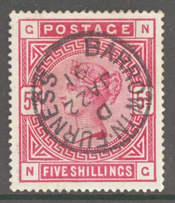 1883 5/- Crimson SG 181  A Very Fine Used example