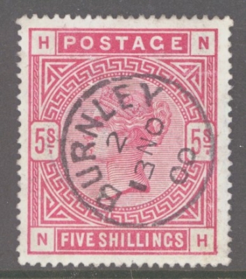 1883 5/- Crimson SG 181 lettered N.H. A Superb Used example