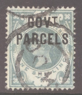 1887 Govt Parcels 1/- Green  SG 068 A Good - Fine Used example with good colour. Cat £275