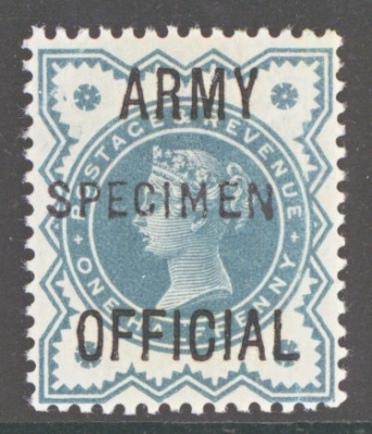 1896 Army Official ½d Green overprinted Specimen SG O42s