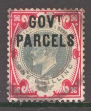 1902 1/- Govt Parcels SG 078. A good used example
