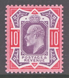 1902 10d Slate Purple + Carmine SG 255  A Superb Fresh U/M example